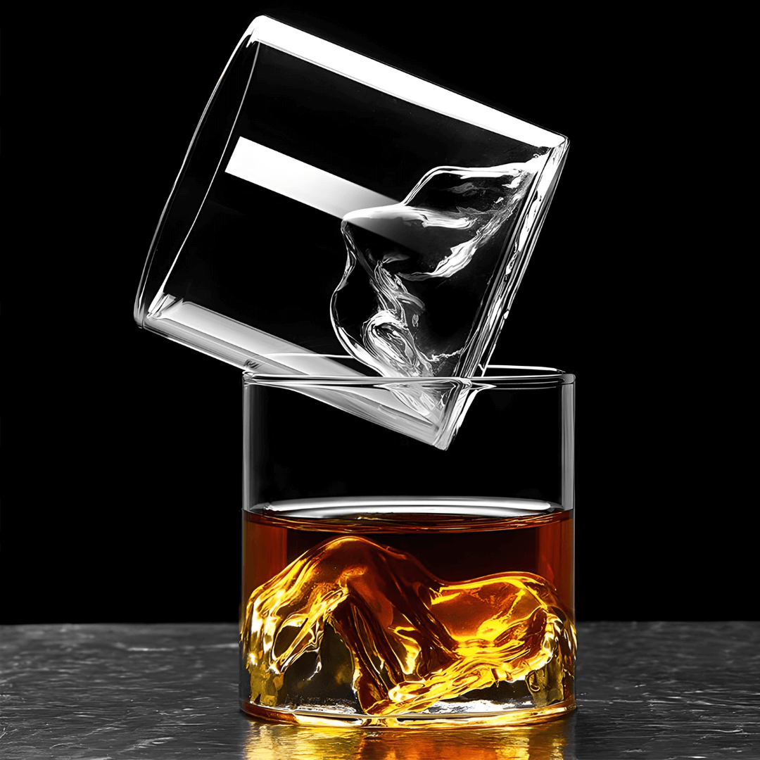 Mount Fuji Japanese Crystal Whiskey Glass