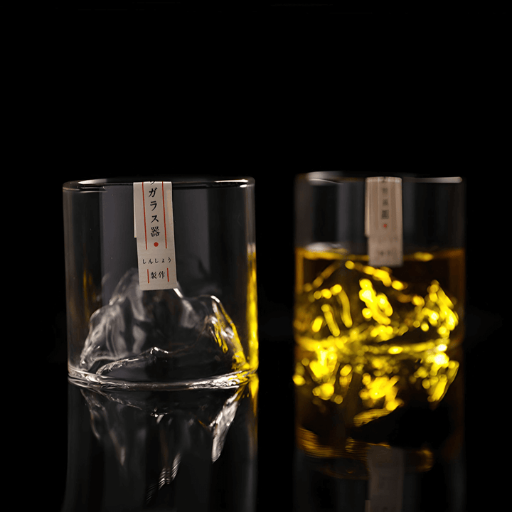 Mount Fuji Japanese Crystal Whiskey Glass