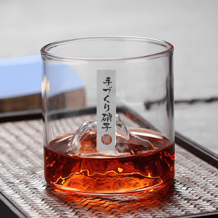 Mount Fuji Japanese Crystal Whiskey Glass