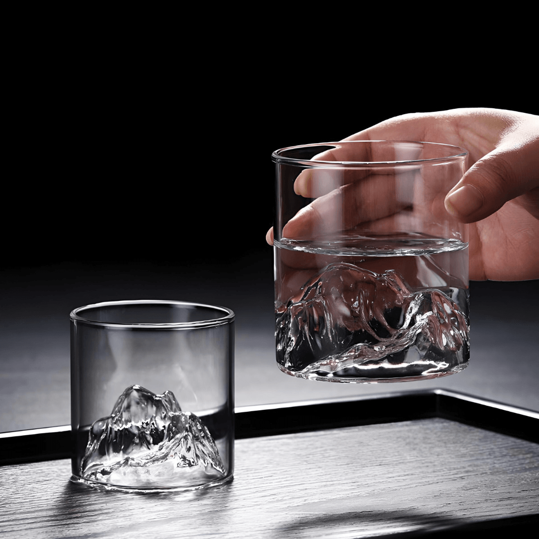 Mount Fuji Japanese Crystal Whiskey Glass
