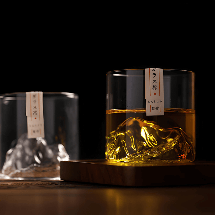 Mount Fuji Japanese Crystal Whiskey Glass