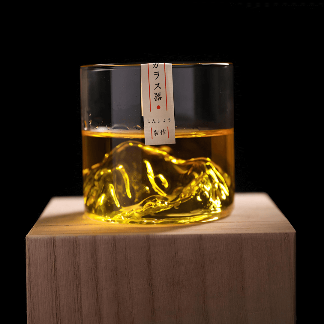 Mount Fuji Japanese Crystal Whiskey Glass