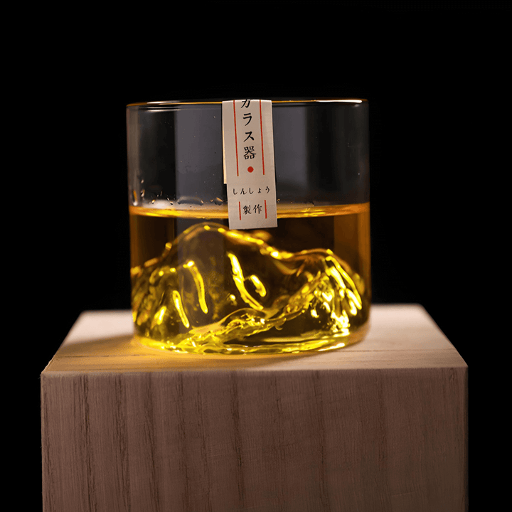 Mount Fuji Japanese Crystal Whiskey Glass