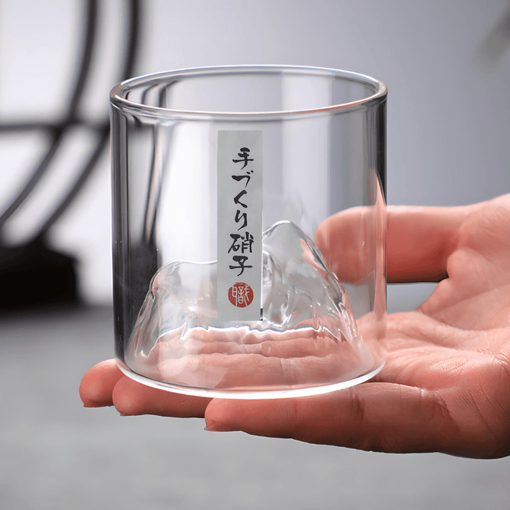 Mount Fuji Japanese Crystal Whiskey Glass