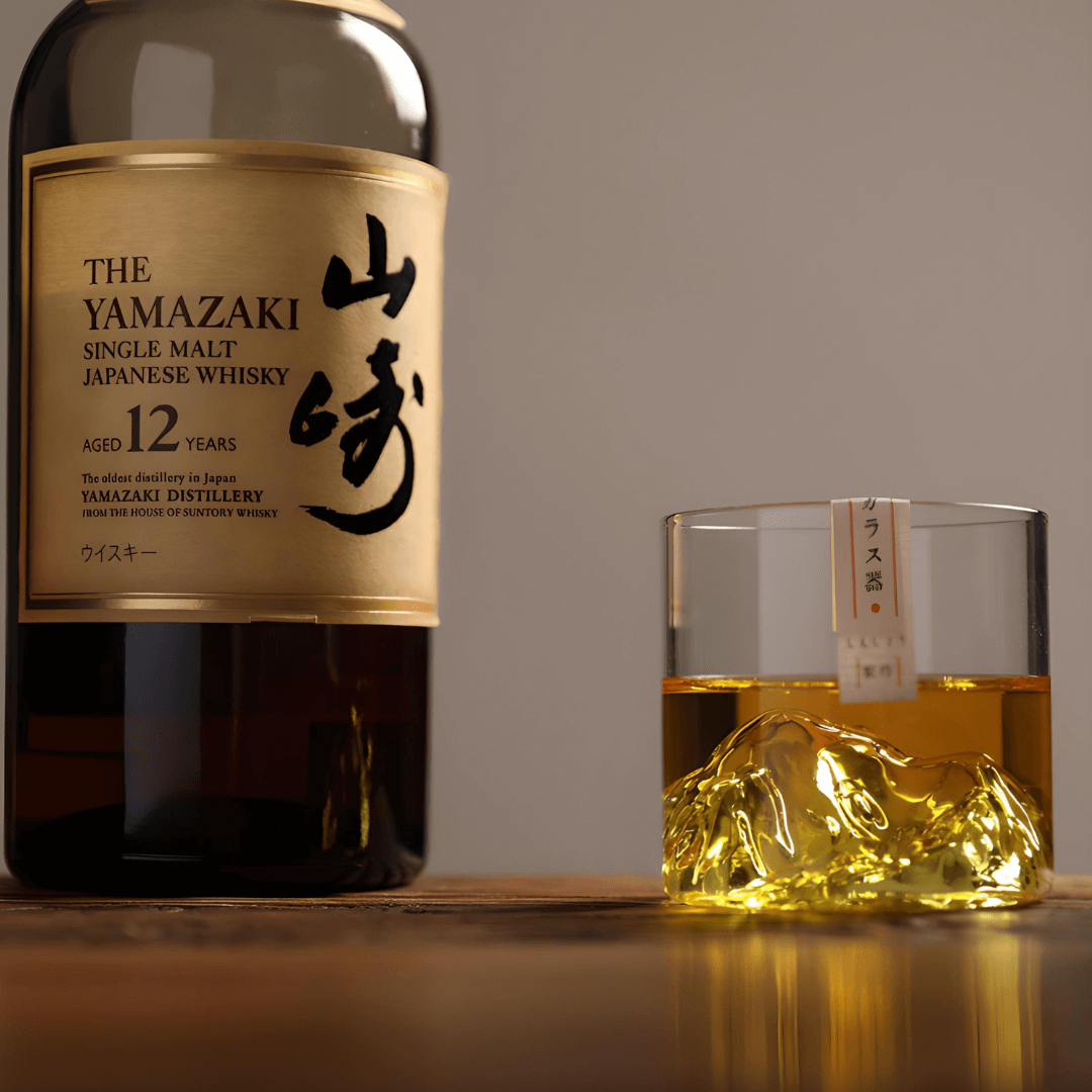 Mount Fuji Japanese Crystal Whiskey Glass