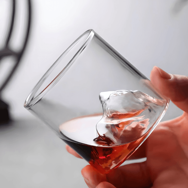 Mount Fuji Japanese Crystal Whiskey Glass