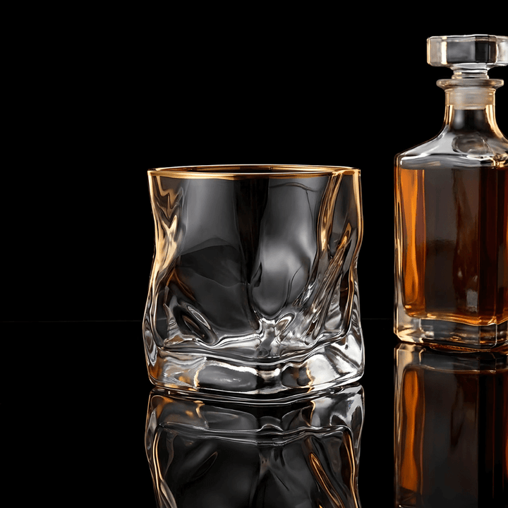 Hoshi Gold Japanese Crystal Whiskey Glass