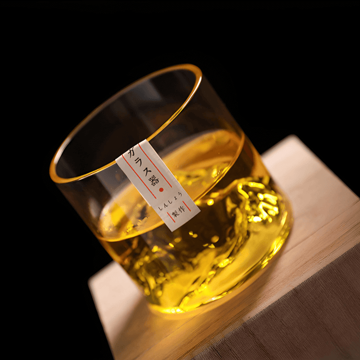 Mount Fuji Japanese Crystal Whiskey Glass
