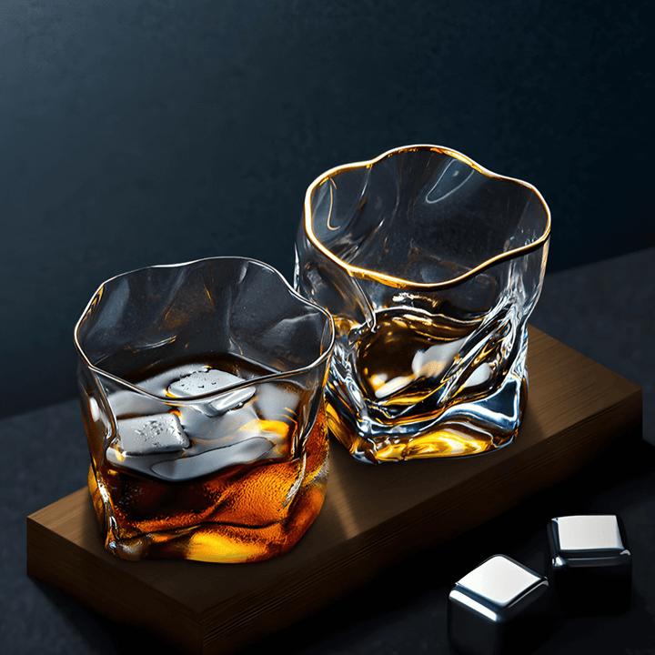 Hoshi Gold Japanese Crystal Whiskey Glass