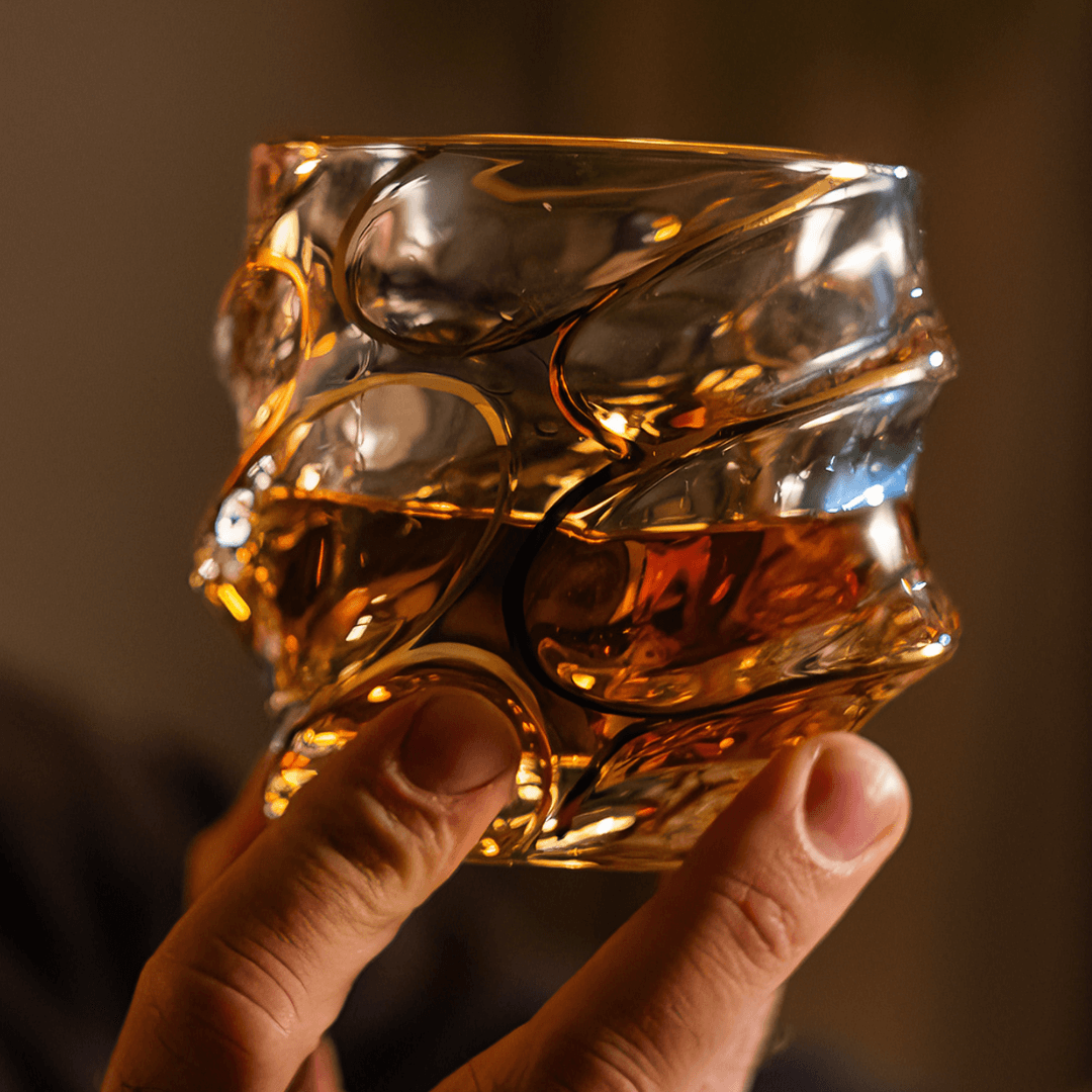 Arashi Gold Japanese Crystal Whiskey Glass