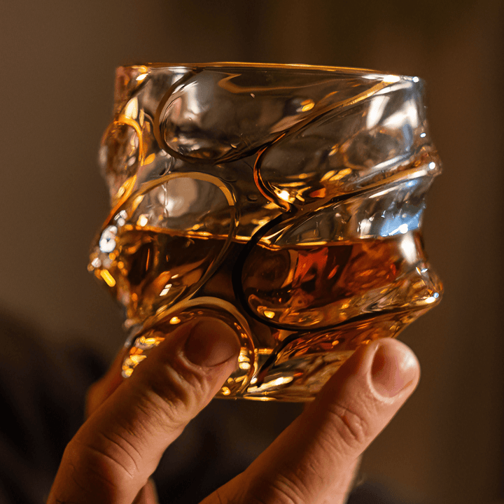Arashi Gold Japanese Crystal Whiskey Glass