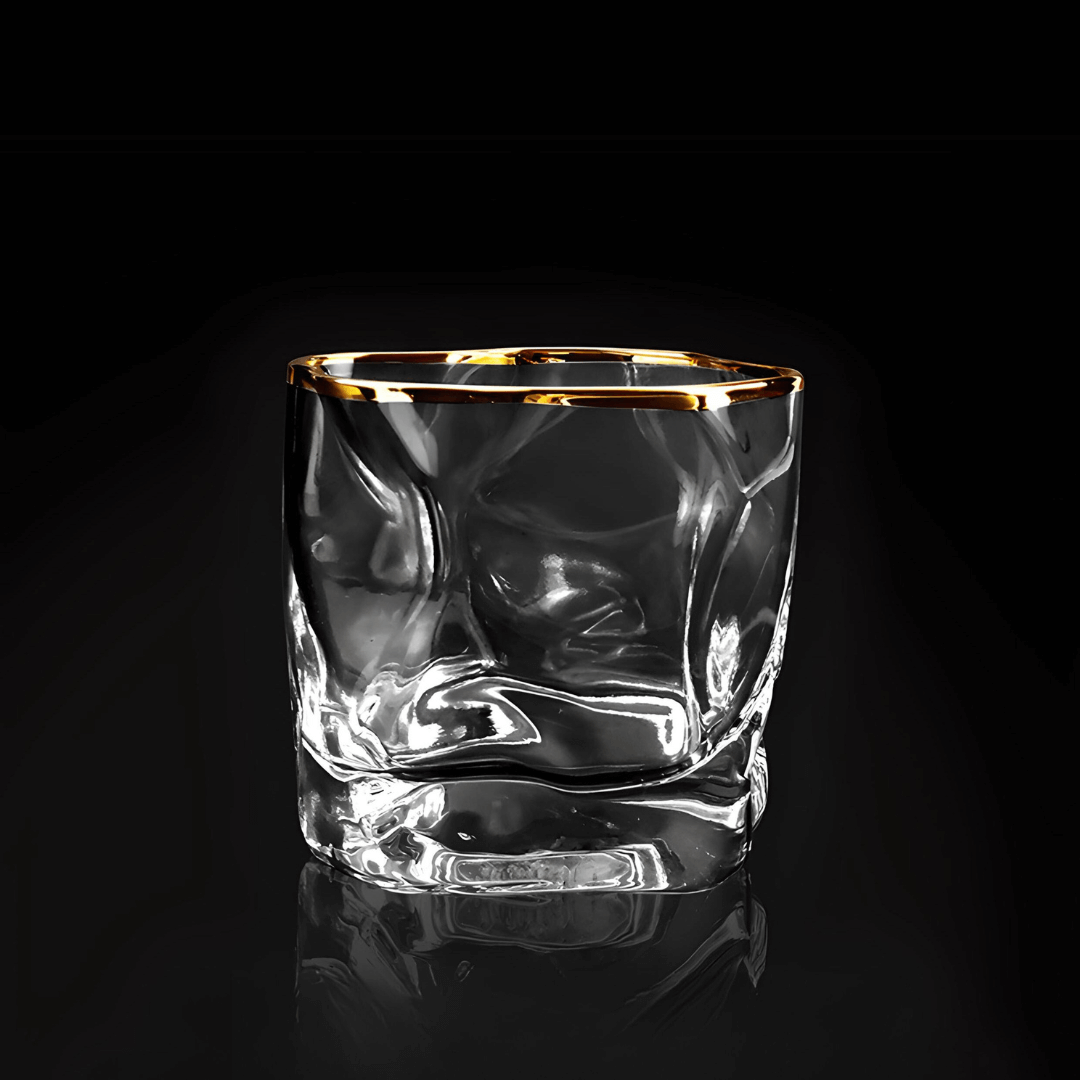 Hoshi Gold Japanese Crystal Whiskey Glass