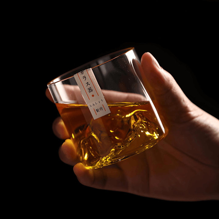 Mount Fuji Japanese Crystal Whiskey Glass