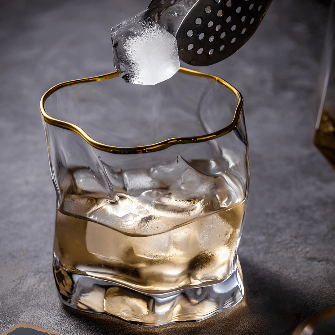 Hoshi Gold Japanese Crystal Whiskey Glass