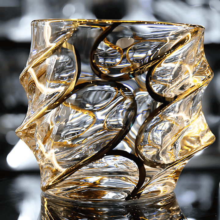 Arashi Gold Japanese Crystal Whiskey Glass