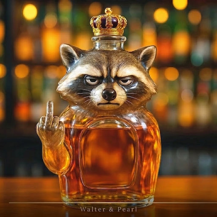 Rebel Raccoon Edition - Whisky Decanter