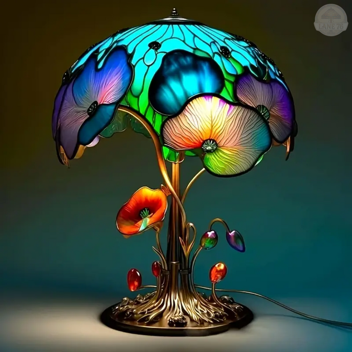 Boho Chic Mushroom Floral Lamp