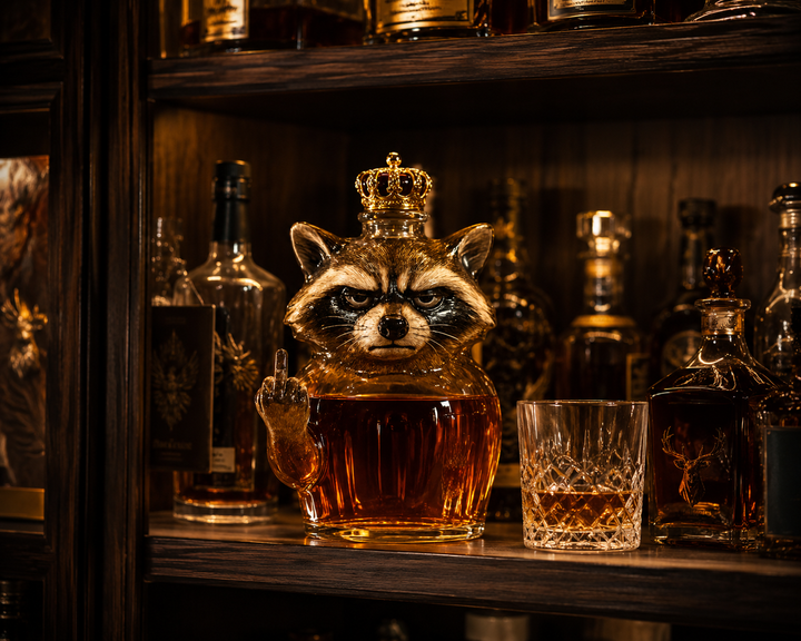 Rebel Raccoon Edition - Whisky Decanter
