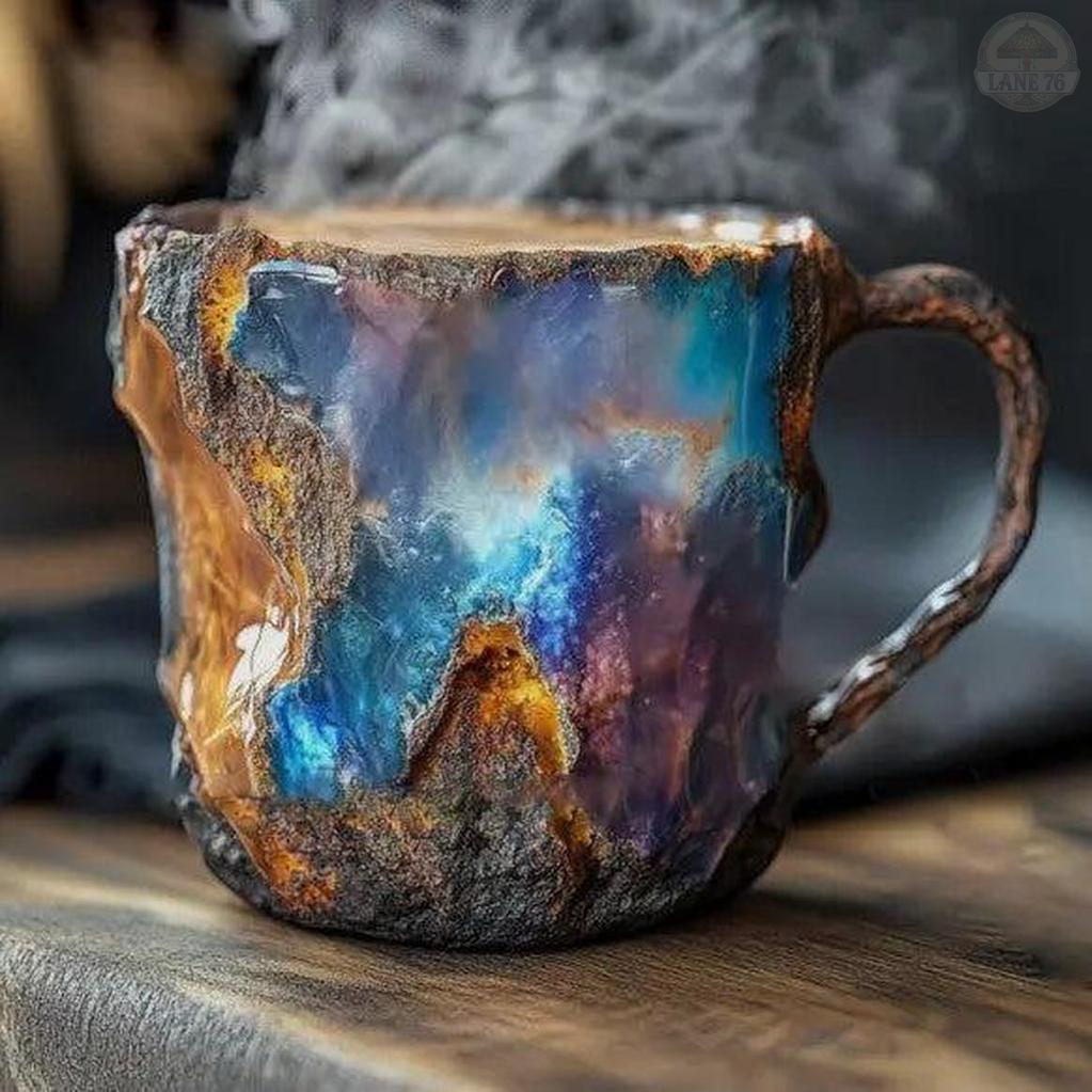 Crystal-Infused Mineral Coffee Mugs