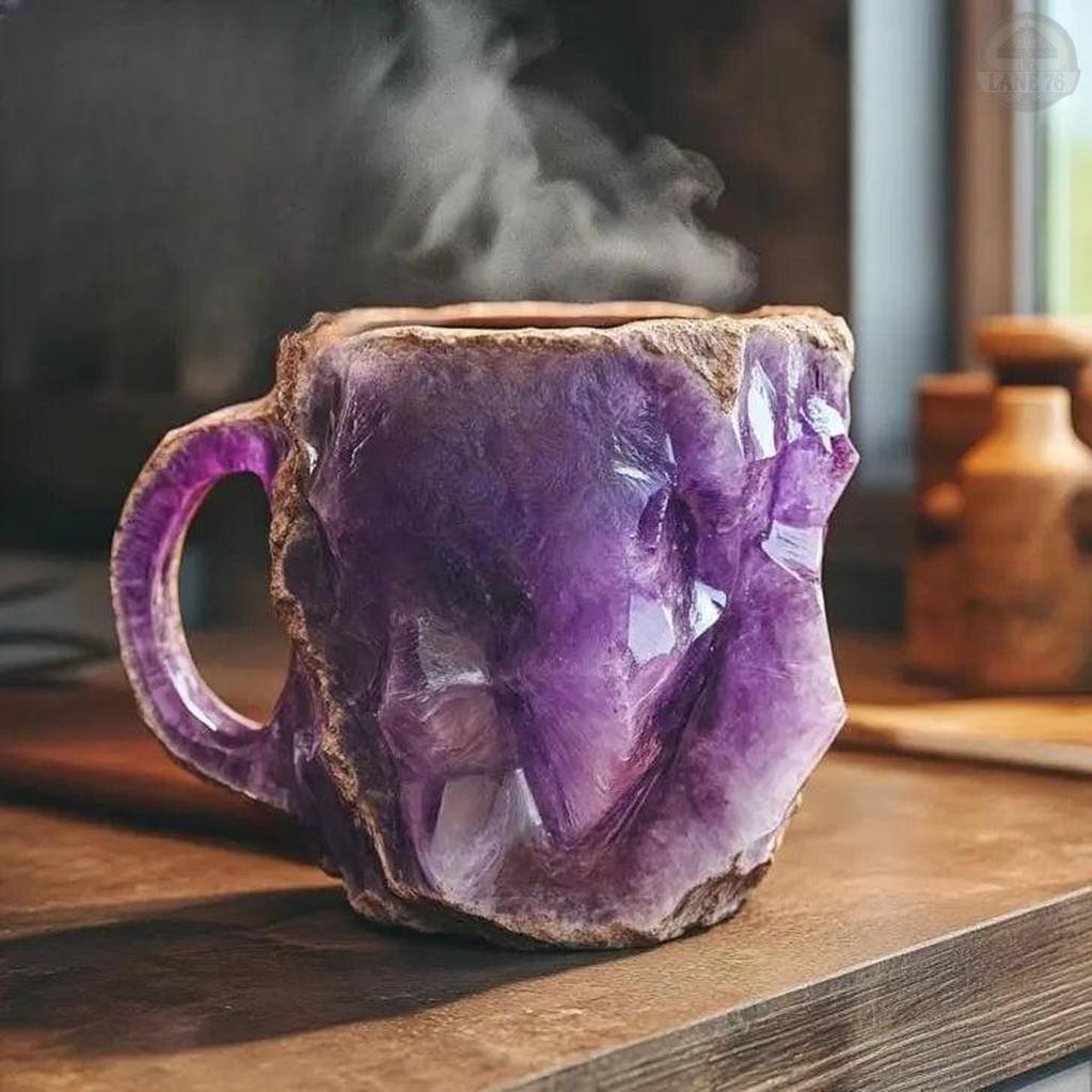 Crystal-Infused Mineral Coffee Mugs