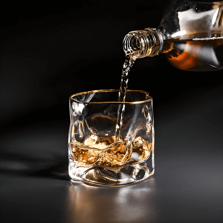 Hoshi Gold Japanese Crystal Whiskey Glass