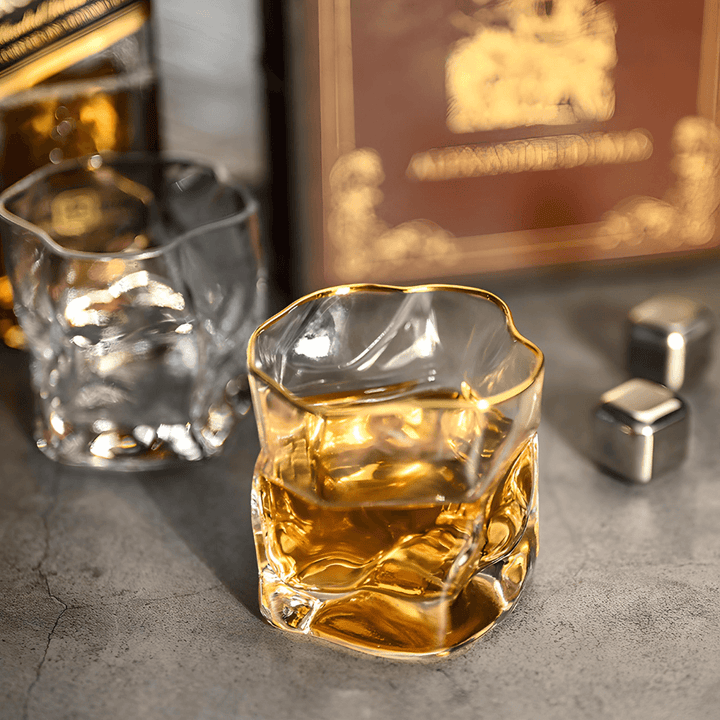 Hoshi Gold Japanese Crystal Whiskey Glass