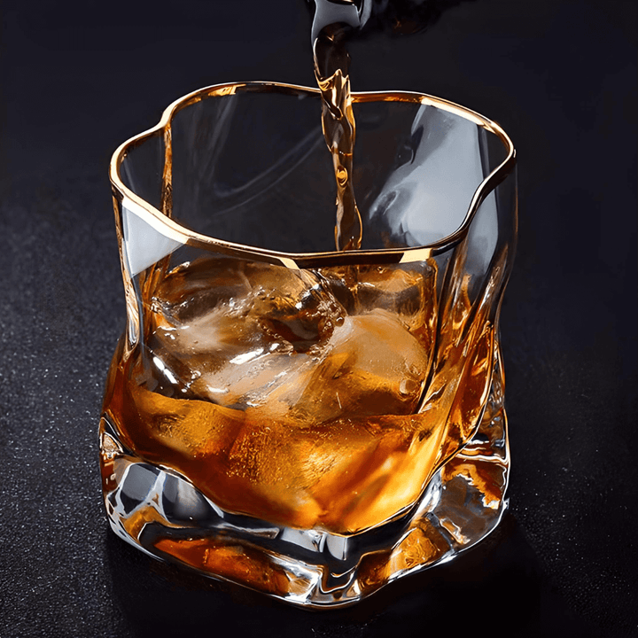 Hoshi Gold Japanese Crystal Whiskey Glass
