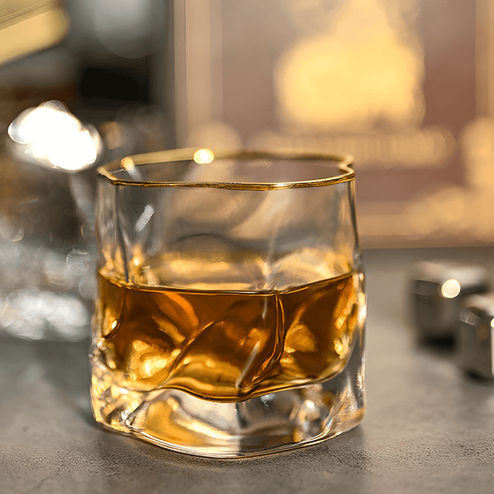 Hoshi Gold Japanese Crystal Whiskey Glass