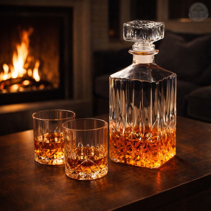 Whiskey Decanter - Set with Decanter and Glasses