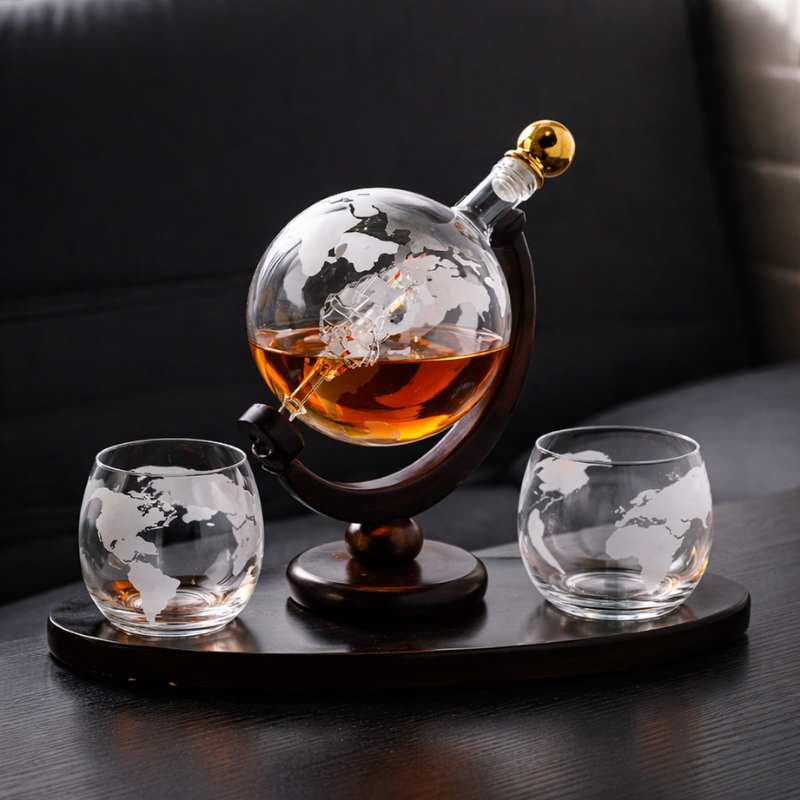 Whiskey Decanter - World Map Edition