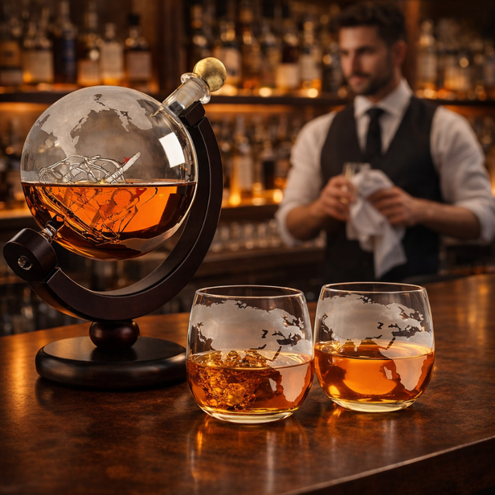 Whiskey Decanter - World Map Edition